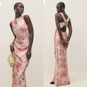Reformation Anaiis silk maxi dress in Cameo Rose Size 12 NEW! New with tags!